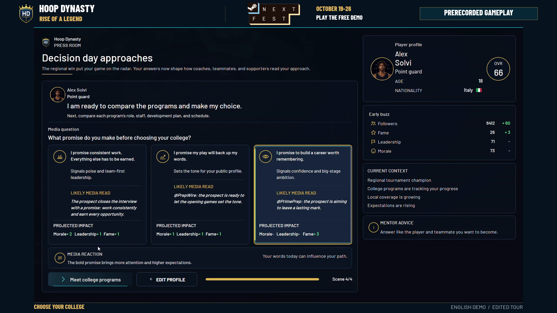 Gameplay della demo di Hoop Dynasty: Rise of a Legend con il nuovo header Steam Next Fest